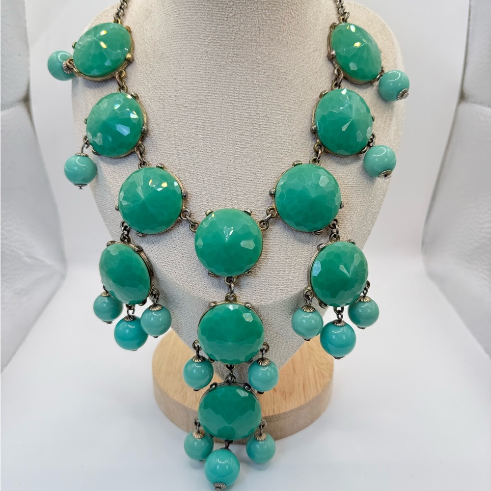J Crew | Elegant Turquoise Bubble Statement Necklace